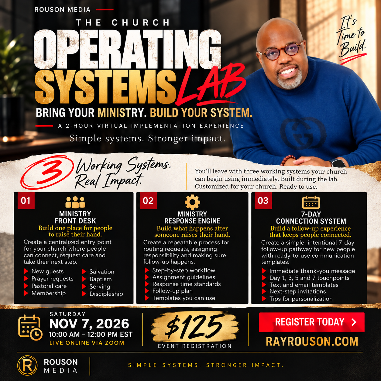 The Church Operating Systems Lab event flyer